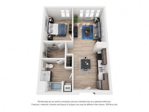 North Hollow Apartments C1 Floor Plan